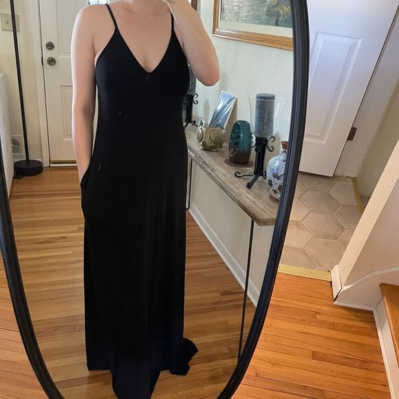 Norma Kamali Slip Dress Maxi Black XS - Picture 1 of 9